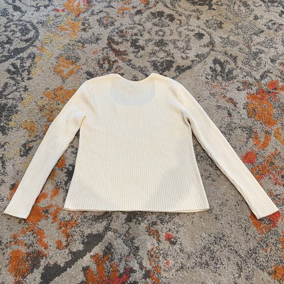 VTG HILLARD & HANSON CASUAL Rib Knit Scoop Neck Sweater Size L Indie Classic - Picture 2 of 7